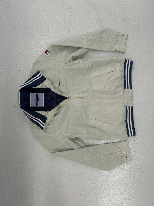 Tommy Hilfiger Casual Nylon Jacket - Cream with Navy Stripes