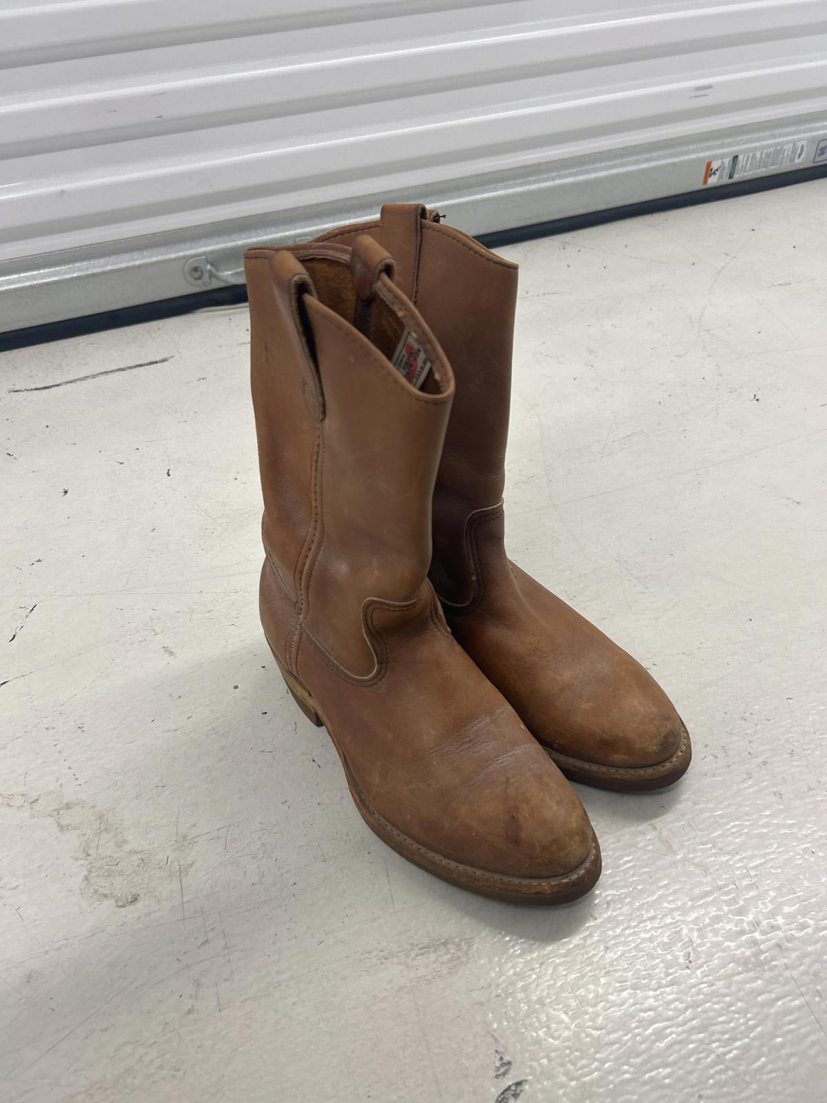 Vintage Red Wing Pecos Brown Leather Cowboy Boots