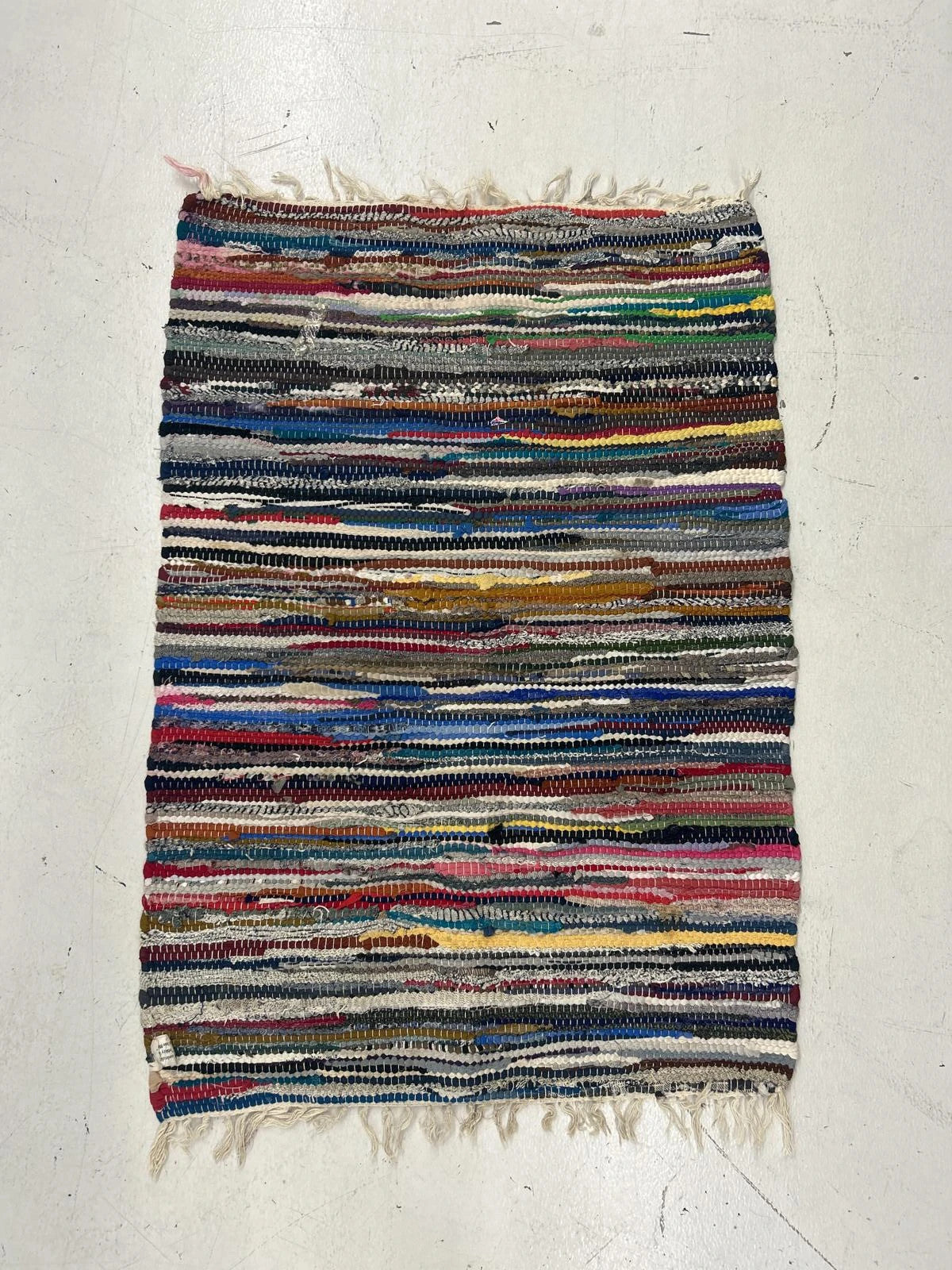 Colorful Handwoven Area Rug - Multicolor Striped