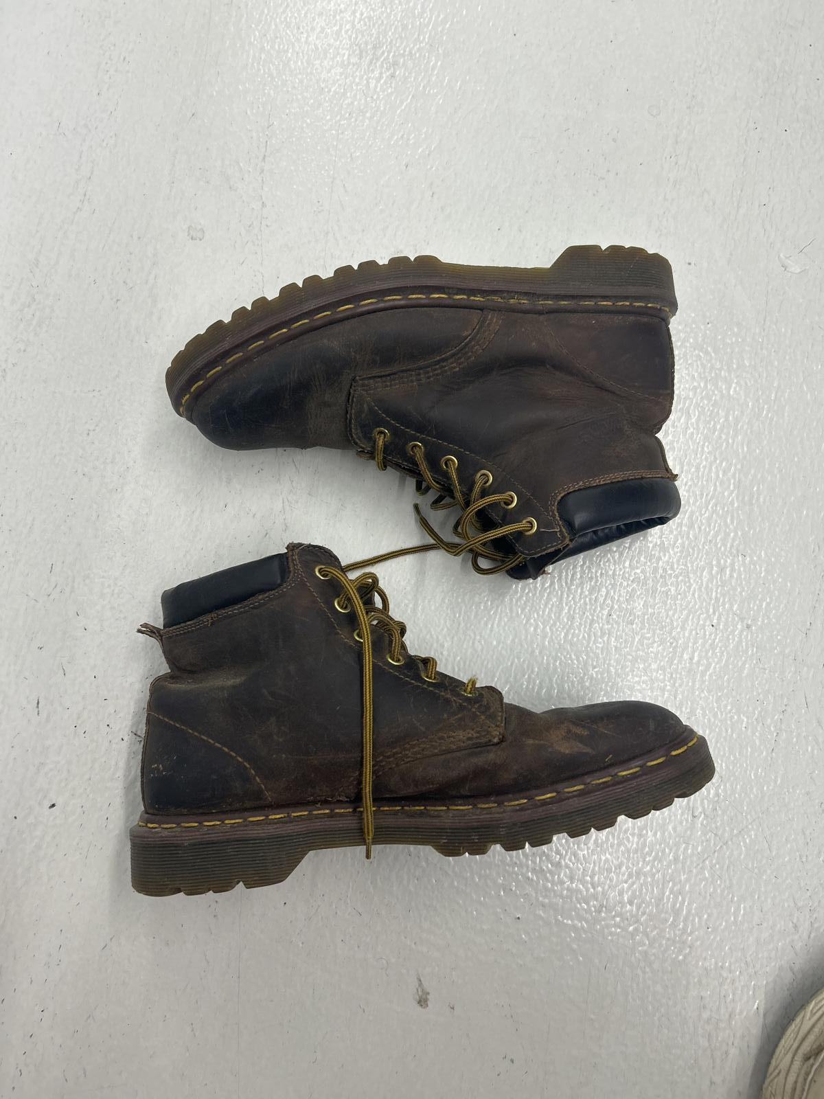 Dr. Marten's Sturdy Brown Leather Work Combat Boots