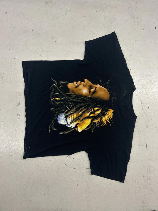 Vintage Bob Marley Rasta Lion Graphic T-Shirt