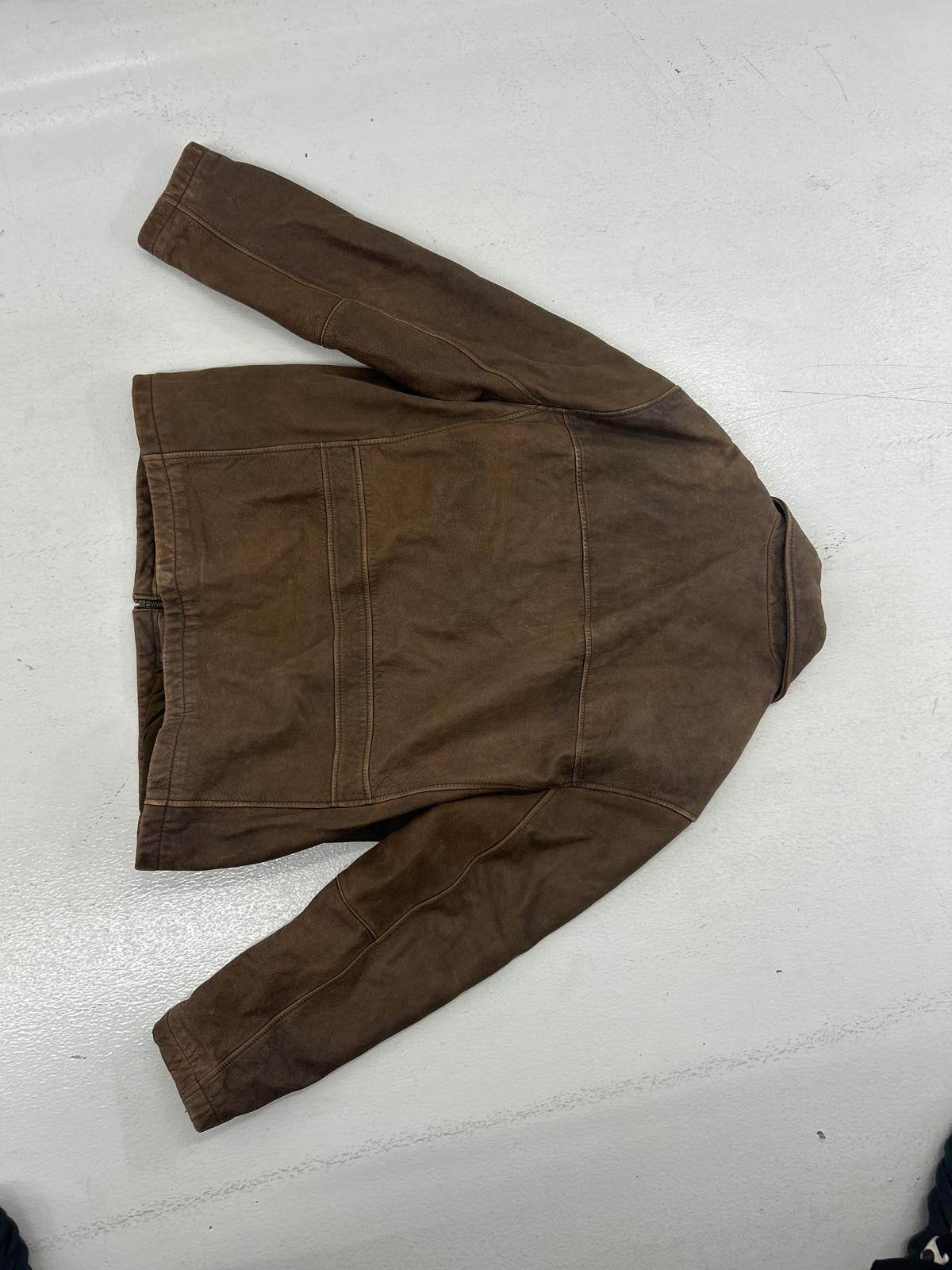 Heavy Dockers Minimal Brown Leather Jacket