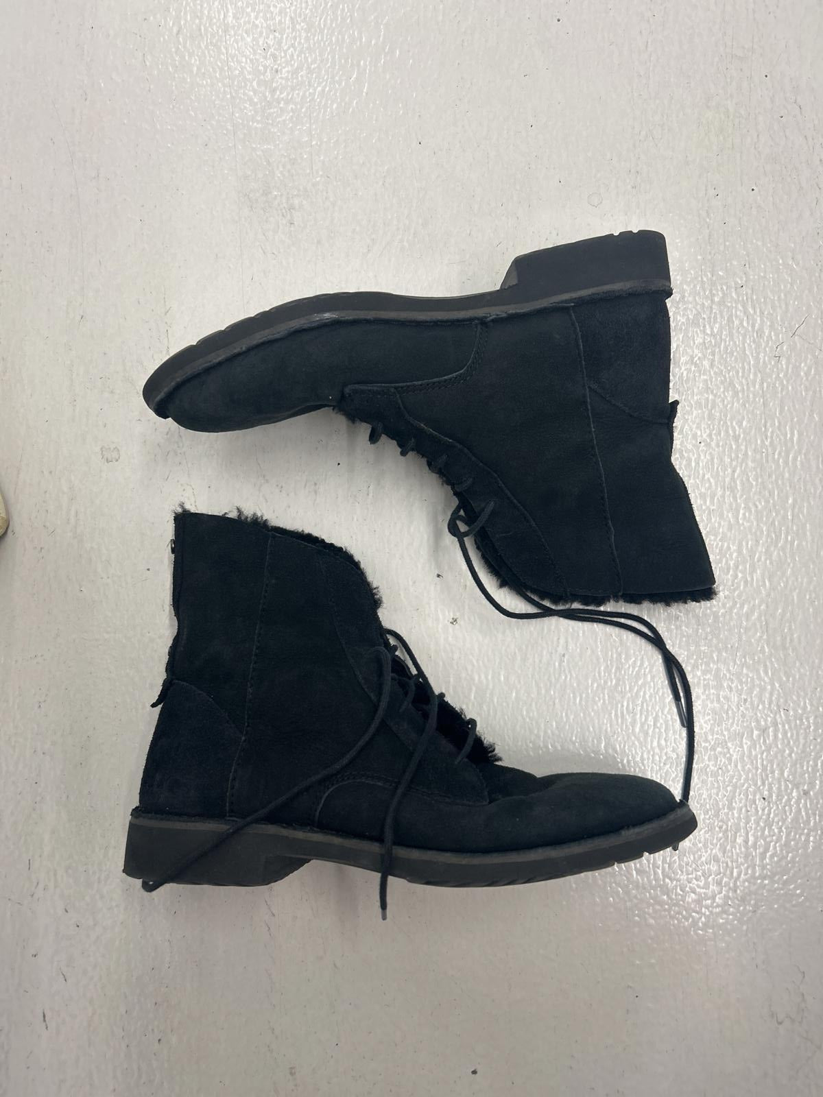 UGG Black Suede Ankle Boots - Stylish & Cozy