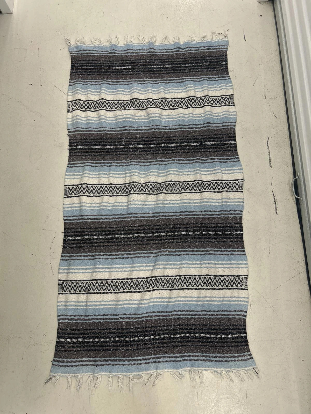 Authentic Mexican Blanket - Striped Pattern