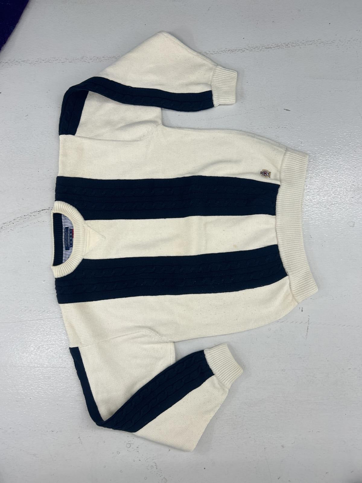 Vintage Heavy Tommy Classic Striped Knit Sweater