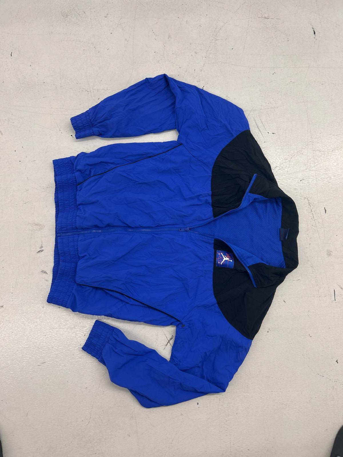 Retro Nike Air Jordan Blue and Black Windbreaker Jacket