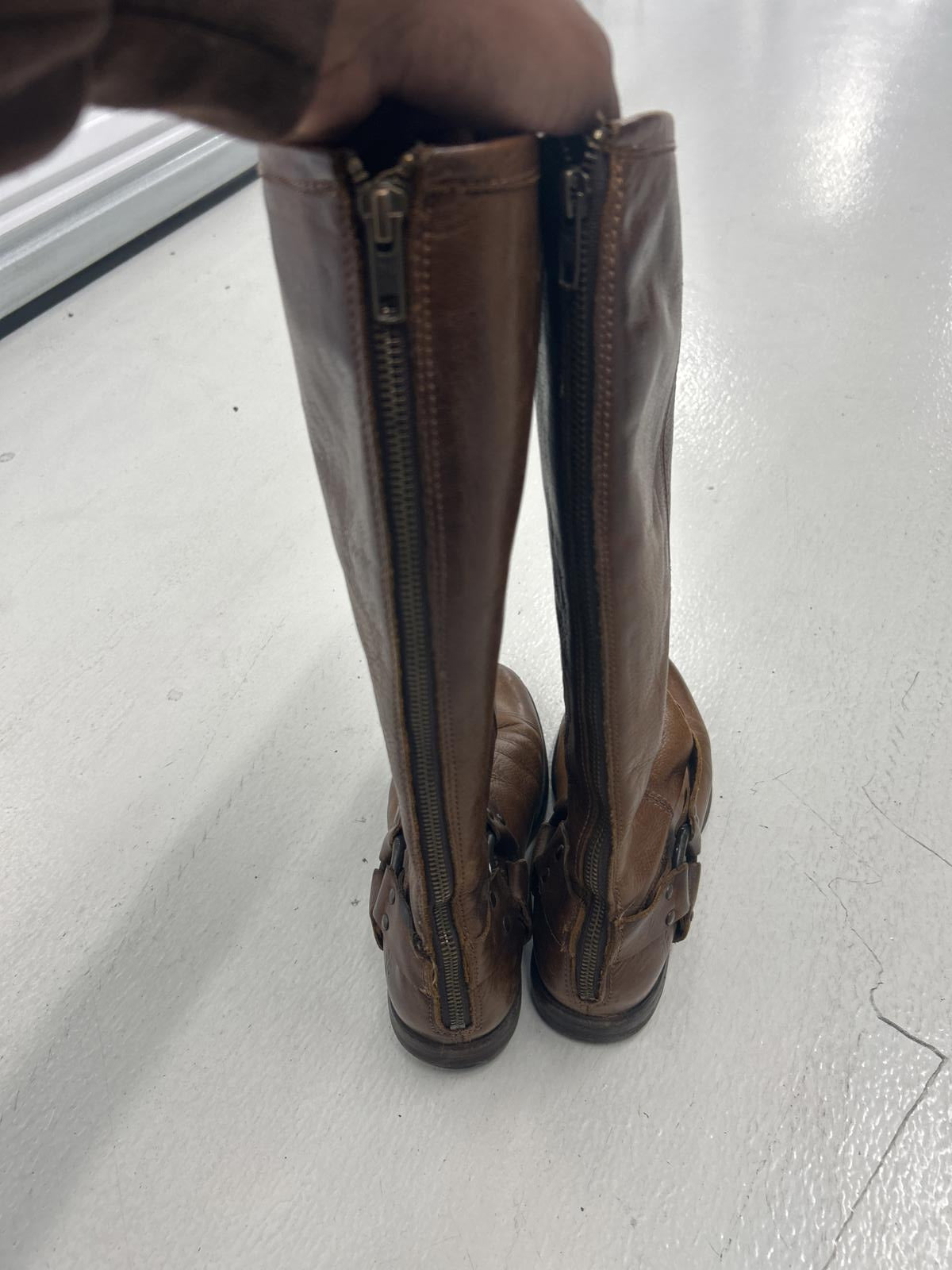 Frye Vintage Brown Leather Riding Boots