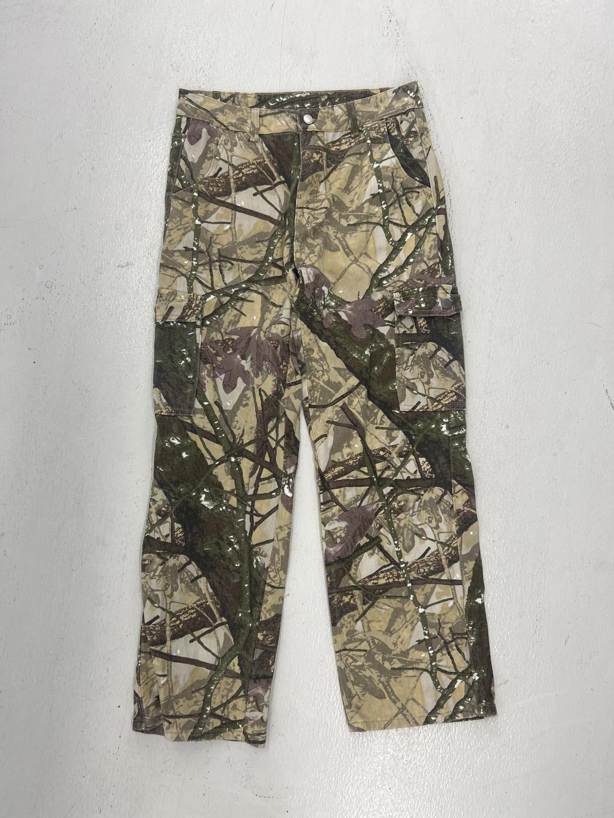 Camo Cargo Pants - Woodland Pattern