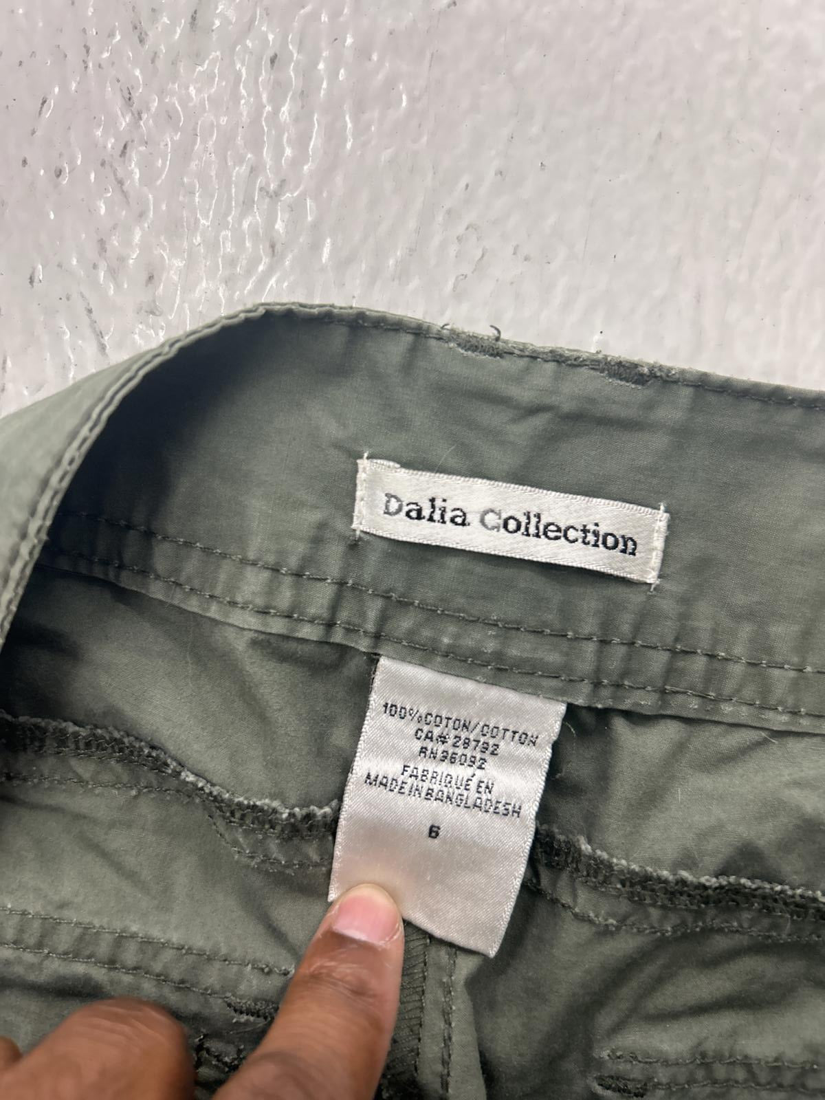 Dalia Collection Women's Cargo Pants - Olive Green - Size 6