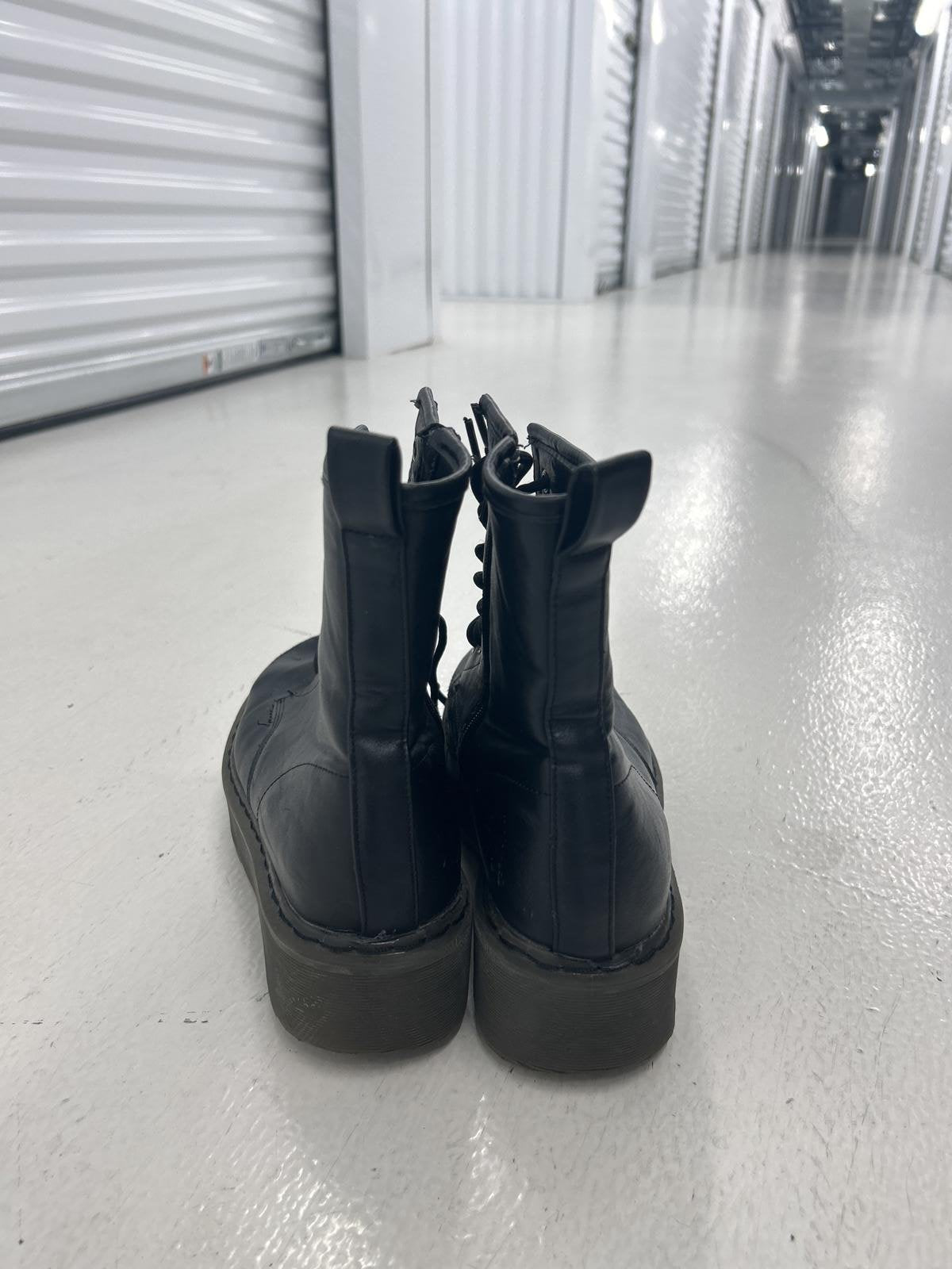 Stylish Chunky Black Combat Boots