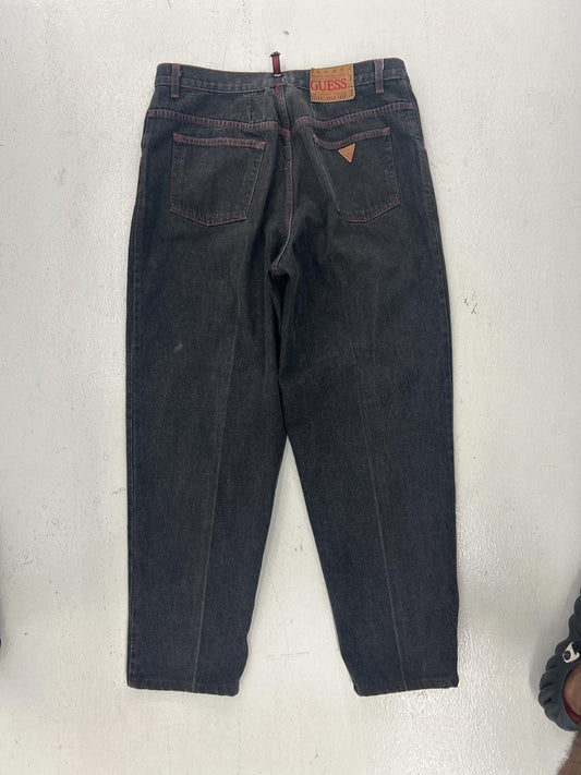 Guess Vintage High-Waisted Jeans with Contrast Stitching