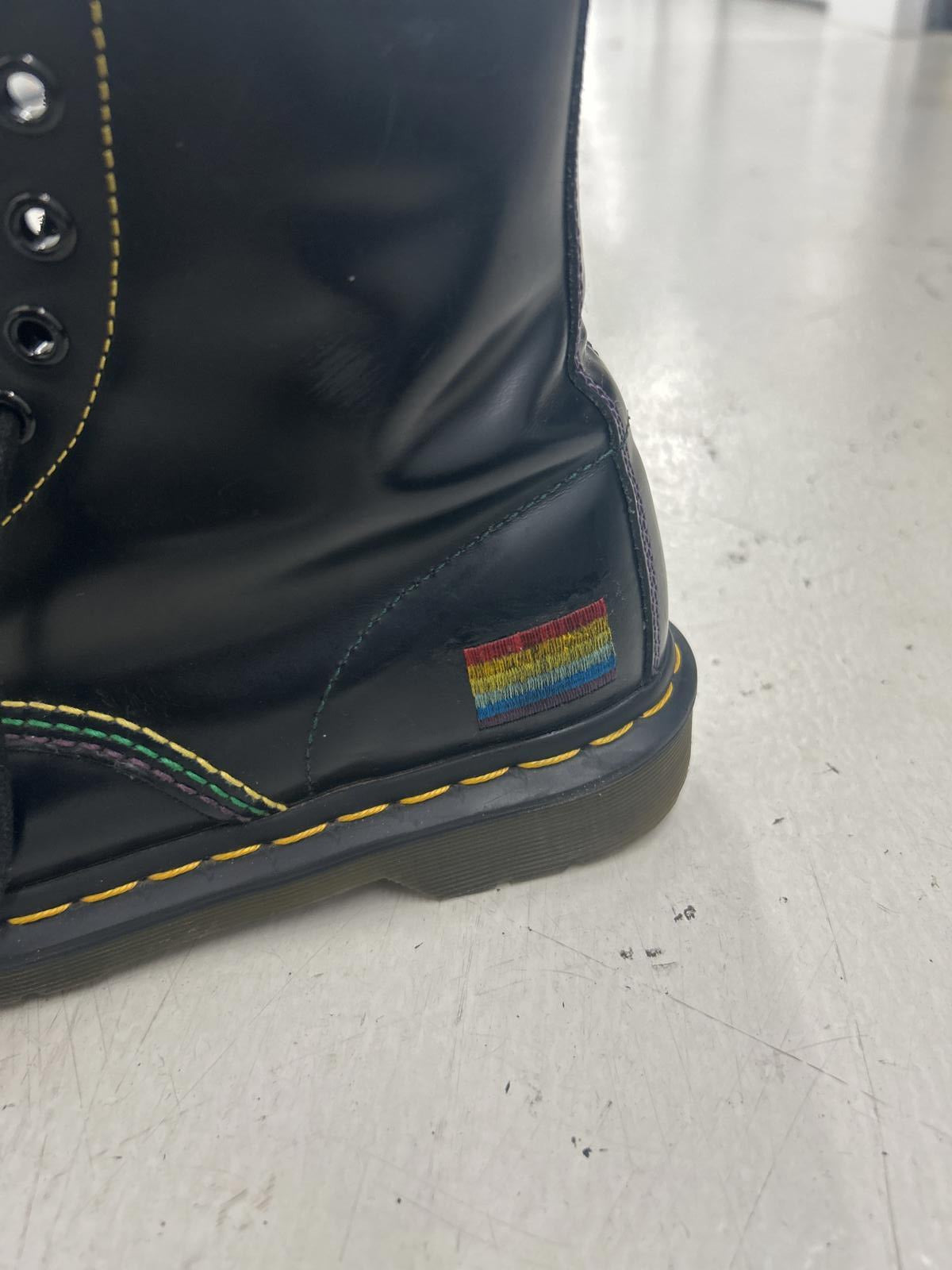 Dr. Martens 1460 Pride Black Boots - Size 1 US