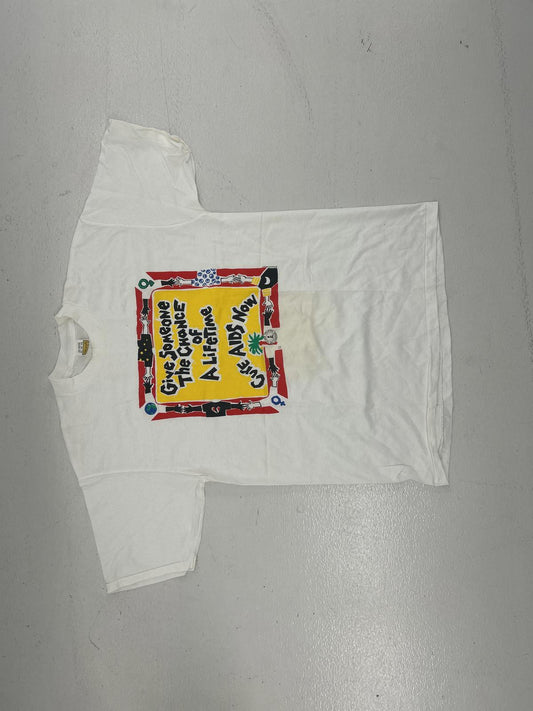 Vintage AIDS Artistic Graphic Tee - XL