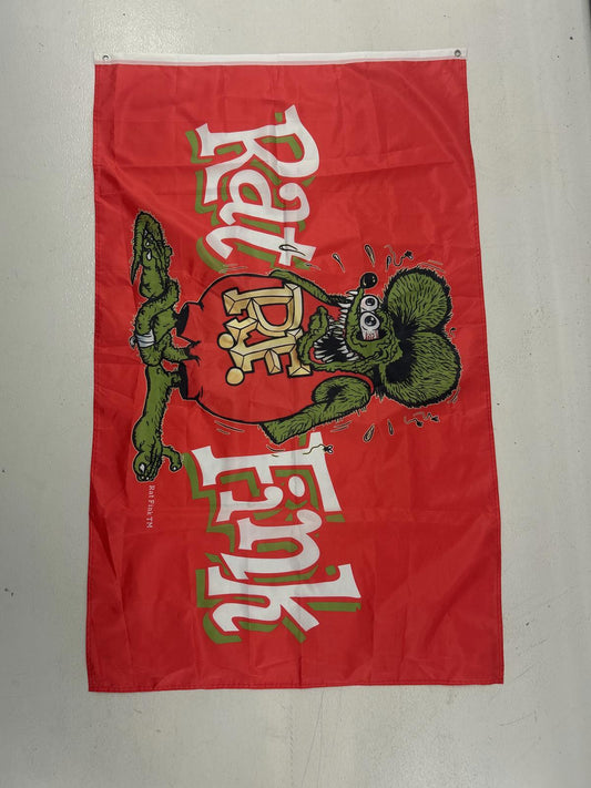 Rat Fink Red Flag – Vintage Style Decorative Banner