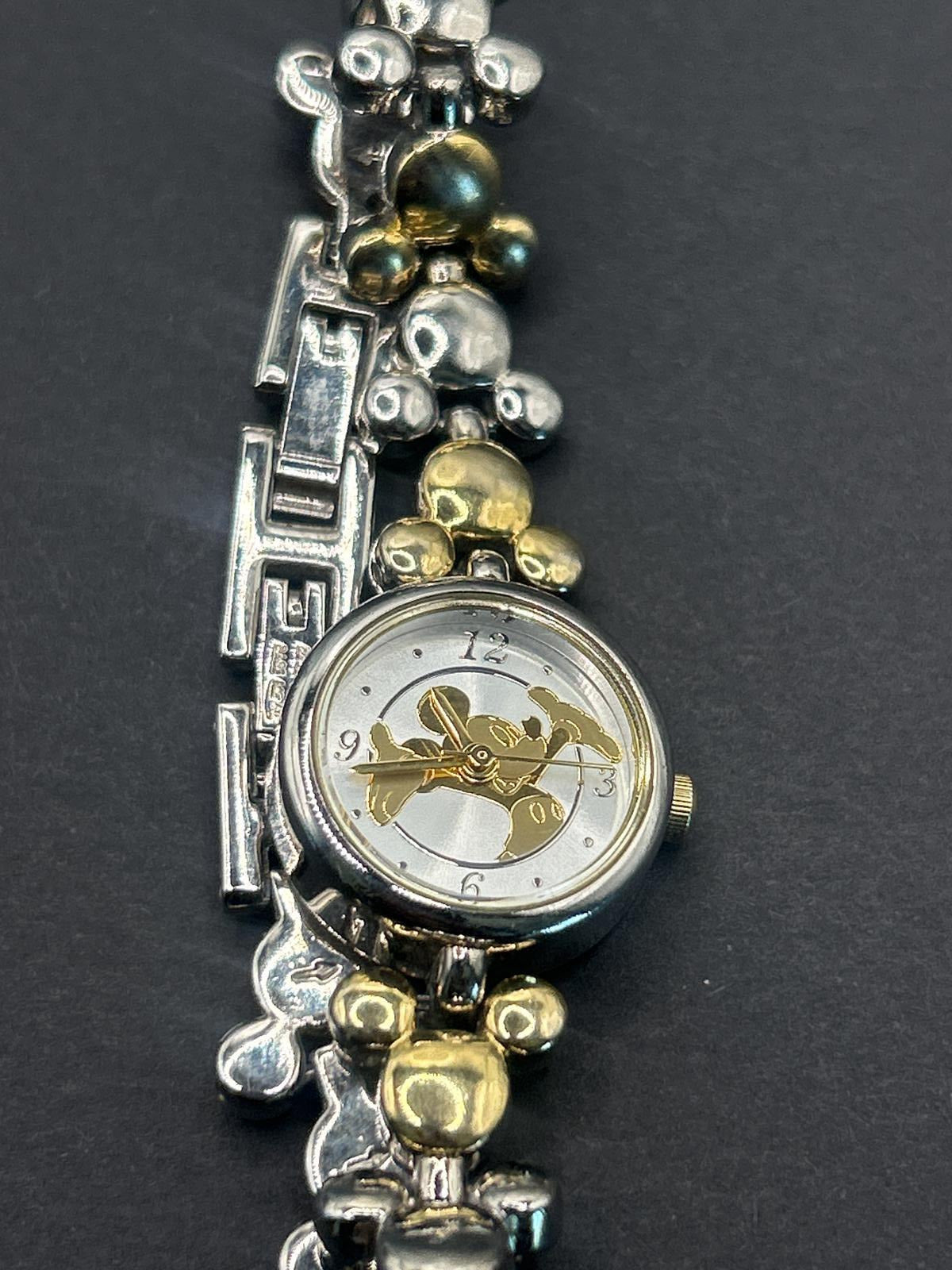 Disney Character Themed Watch with Mixed Metal Bracelet