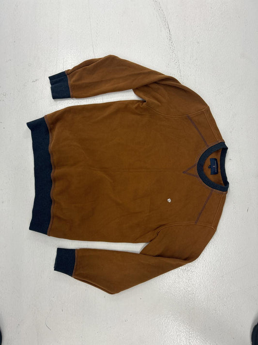 Tony Montaña Casual Crewneck Sweater - Brown & Navy