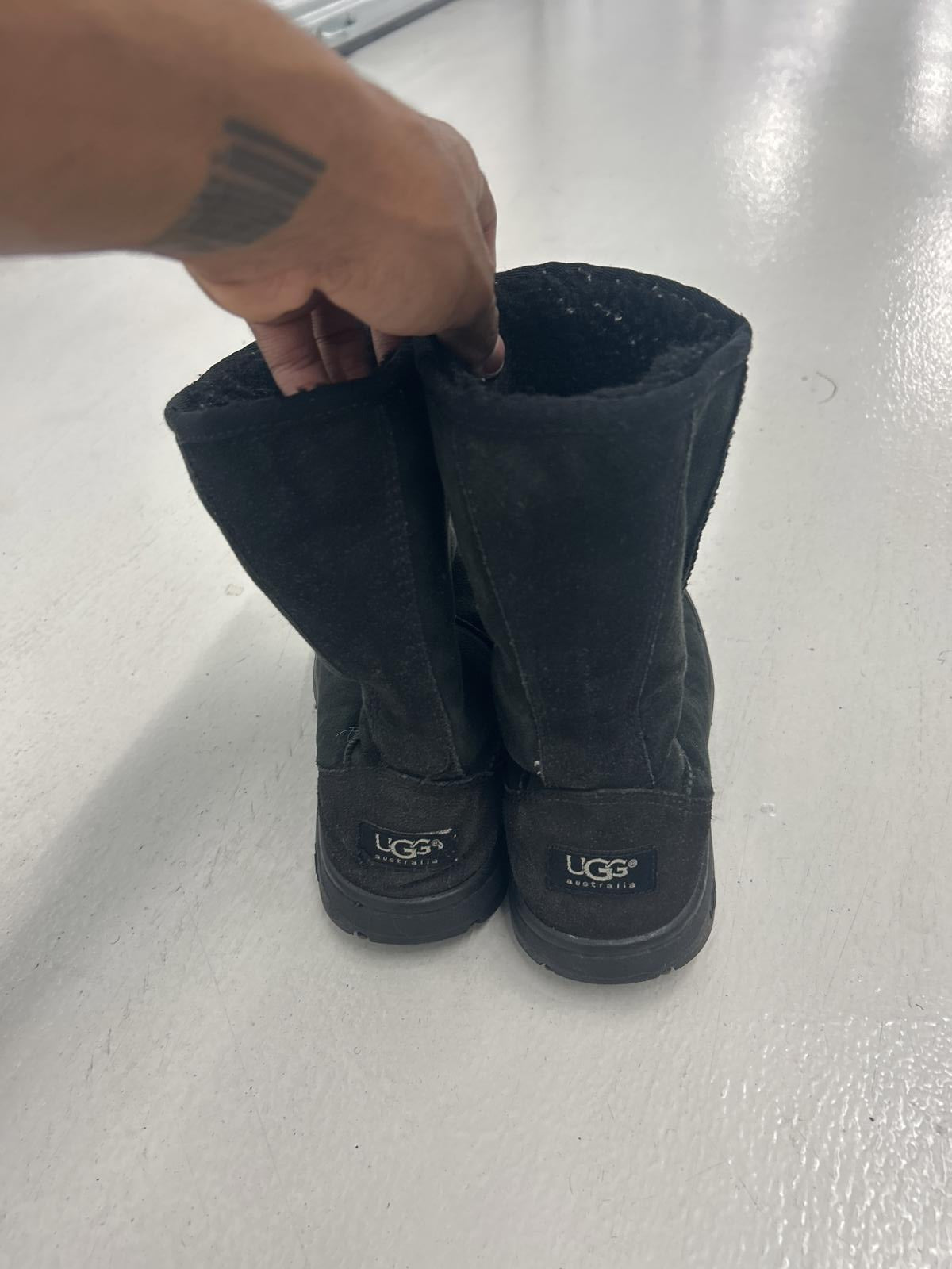 UGG Black Suede Classic Short Boots - Cozy and Stylish