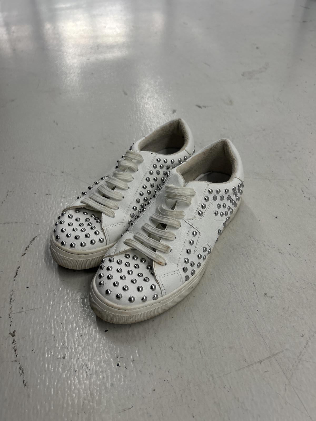 STEVEN by Steve Madden White Studded Sneakers