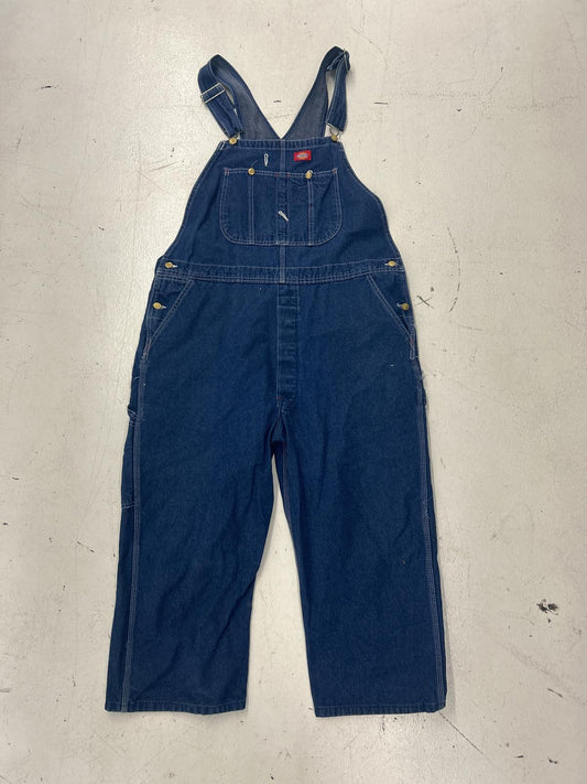 Dickies Vintage Denim Overalls - Classic Blue Jean Bibs