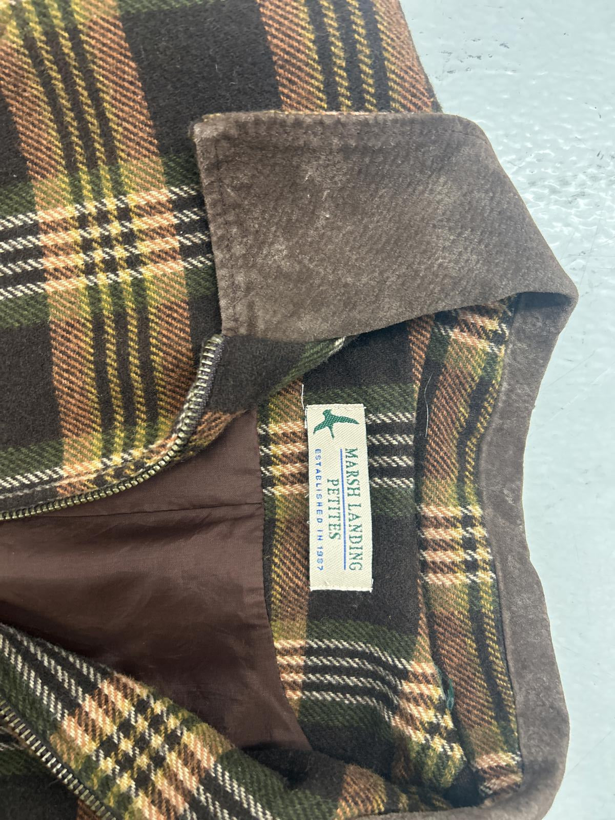 Vintage Marsh Landing Plaid Jacket - Warm Wool Blend