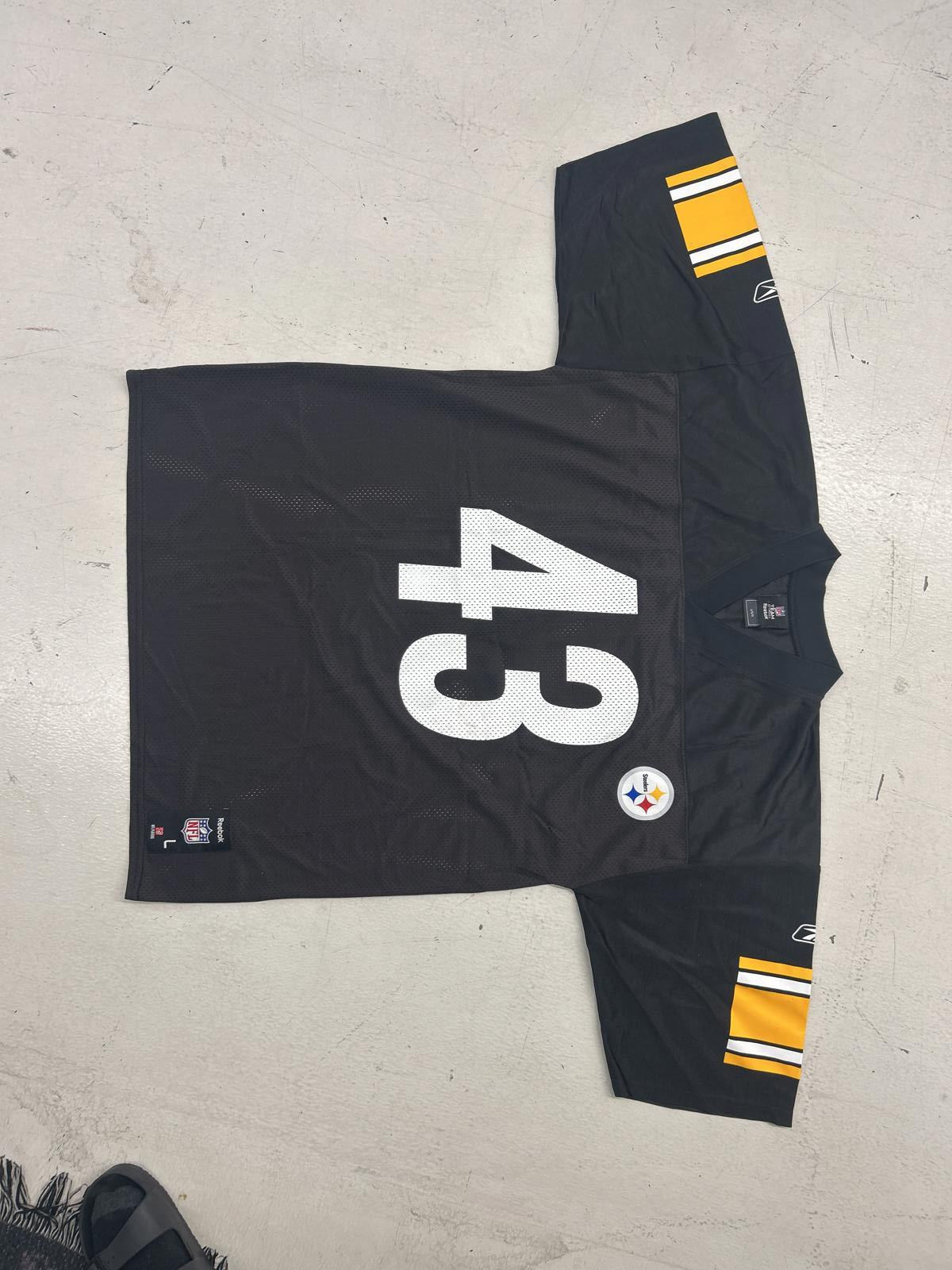 Reebok Pittsburgh Steelers Troy Polamalu Jersey - Size L