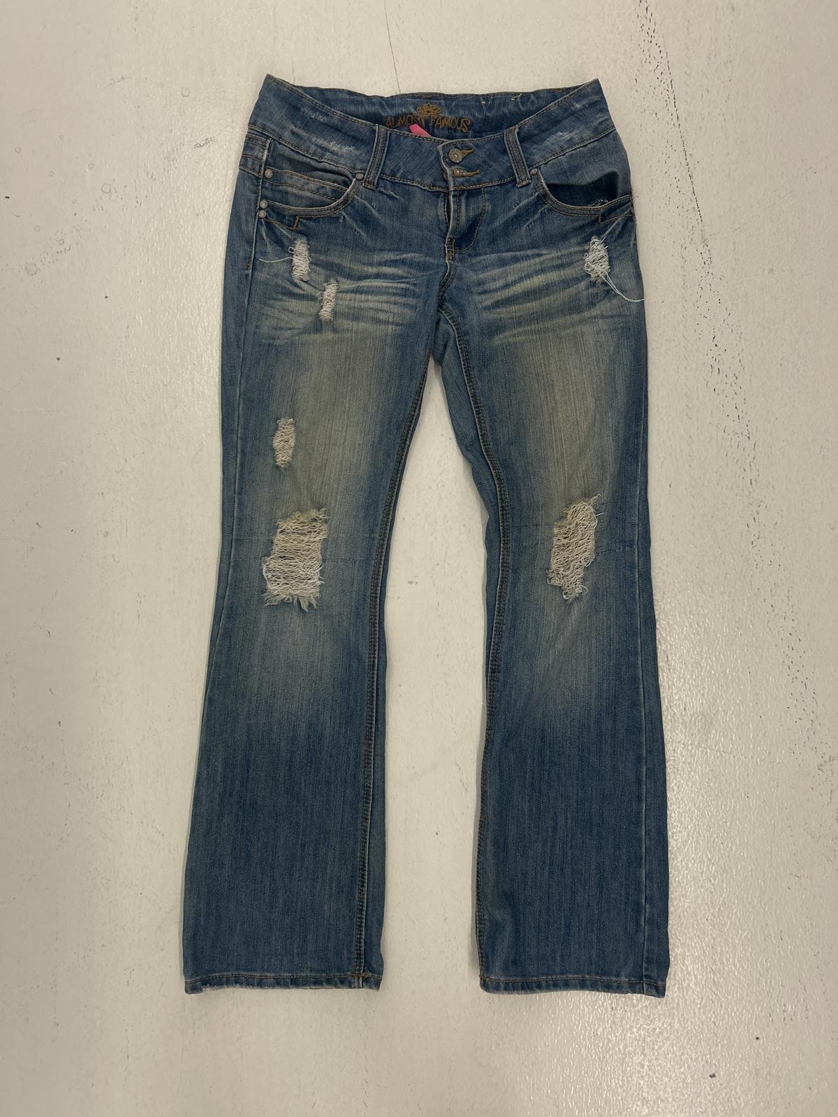 Distressed Boyfriend Jeans for Women - Casual Bottoms