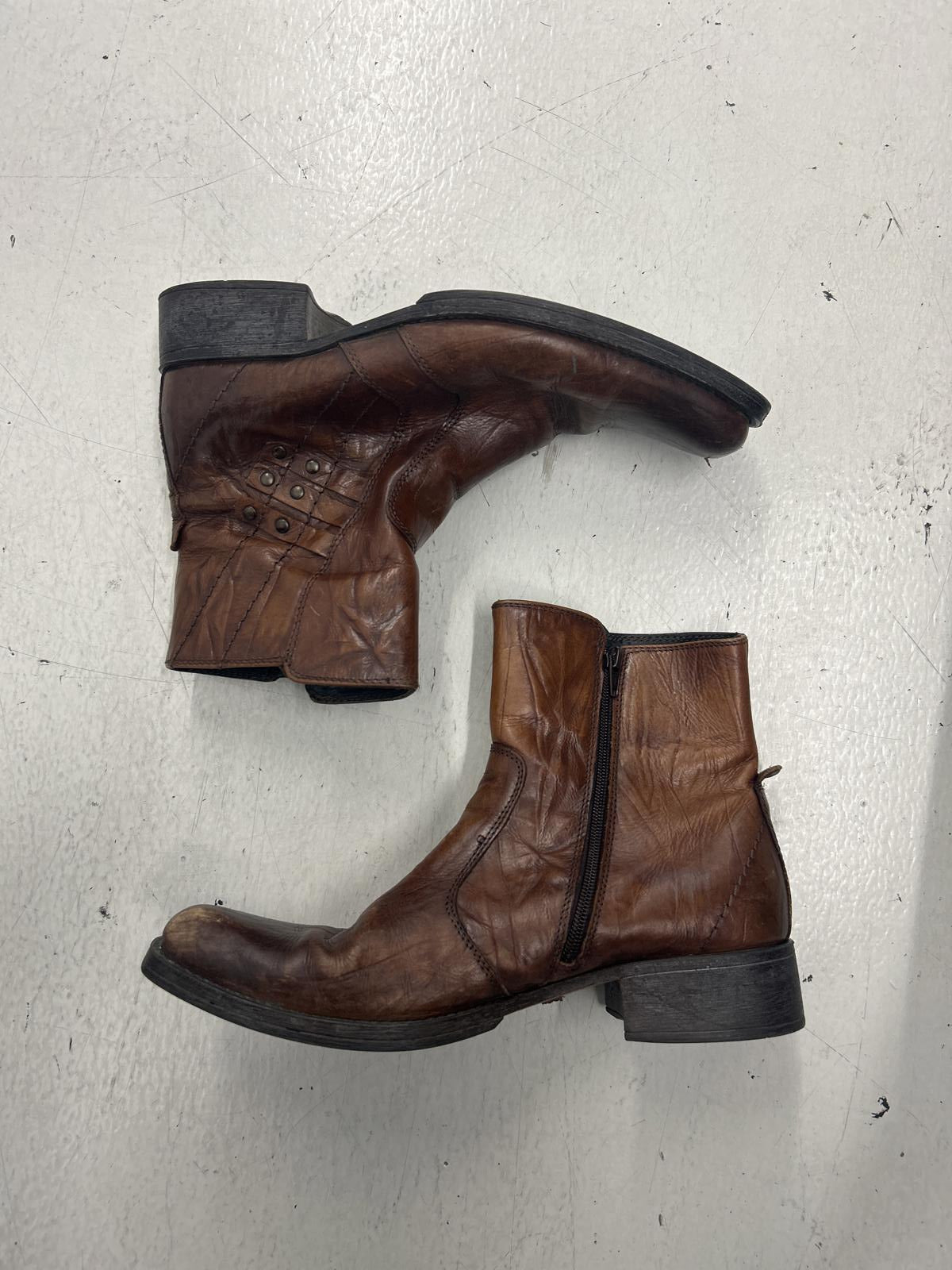 Stylish Aldo Brown Leather Ankle Boots