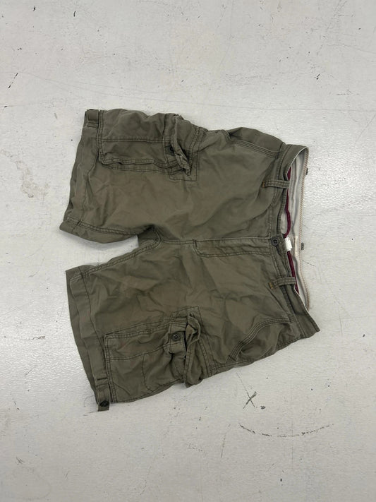 Men'S Casual Olive Green Shorts - Comfortable Summer Wear