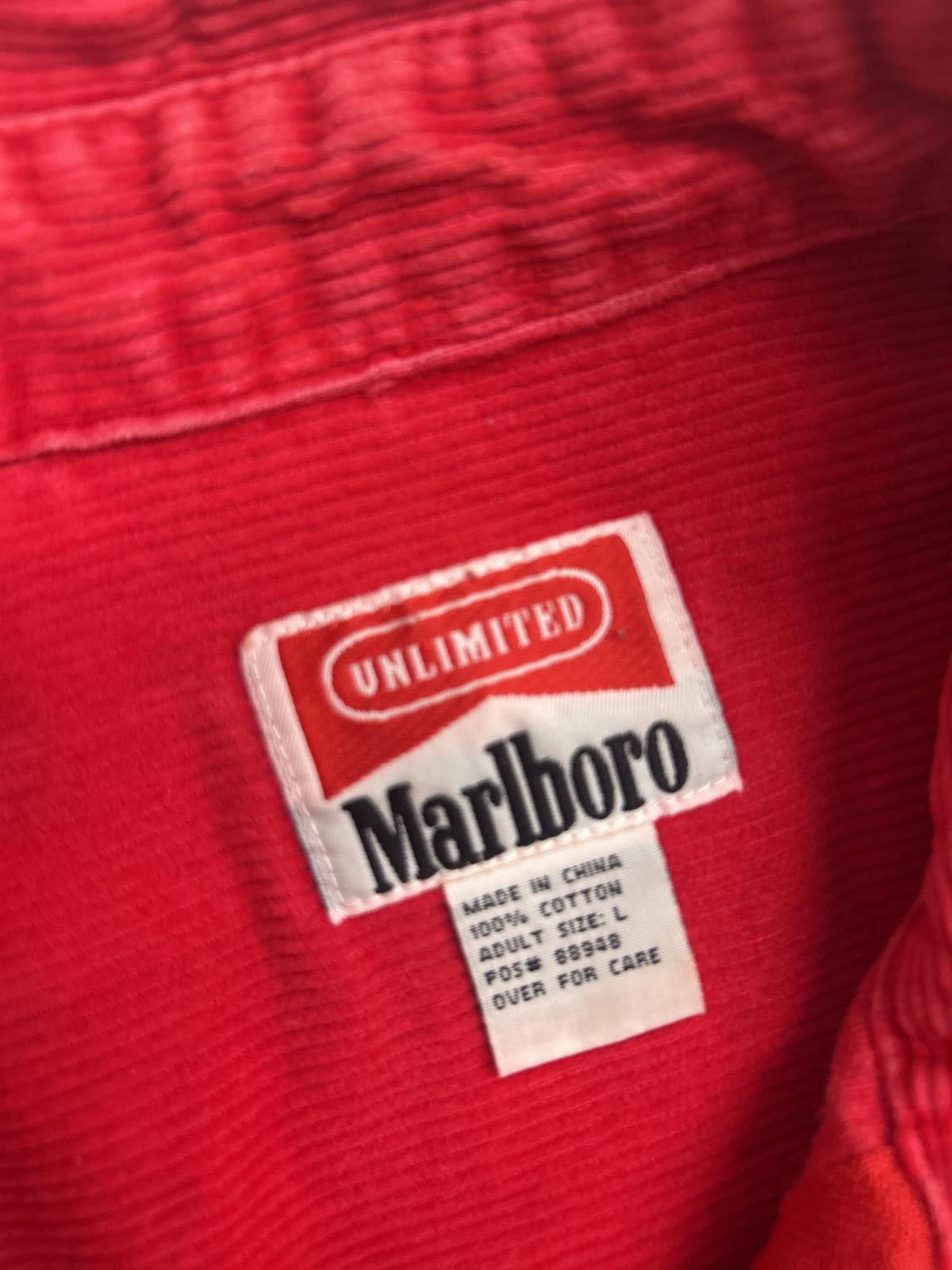 Marlboro Unlimited Red Button-Up Shirt – Cotton, Size L