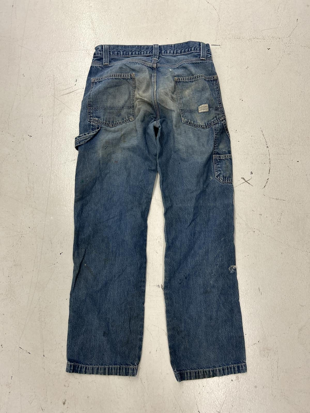 Men's Durable Blue Denim Work Pants