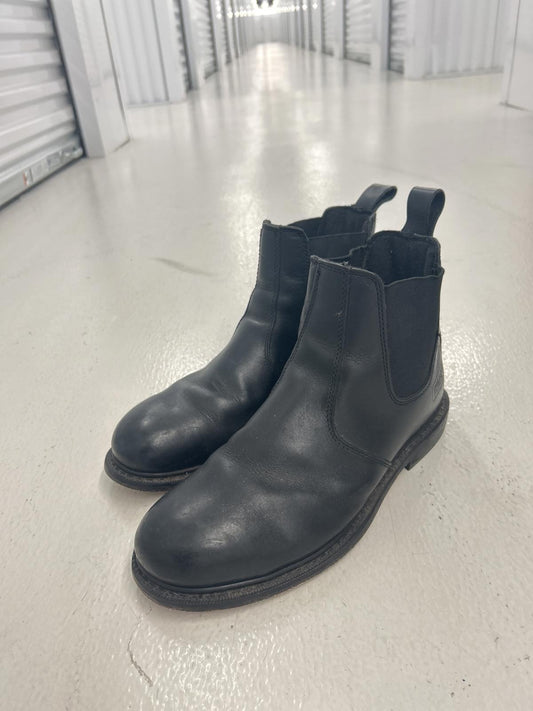 Red Wing Steel Toe Black Leather Chelsea Work Boots