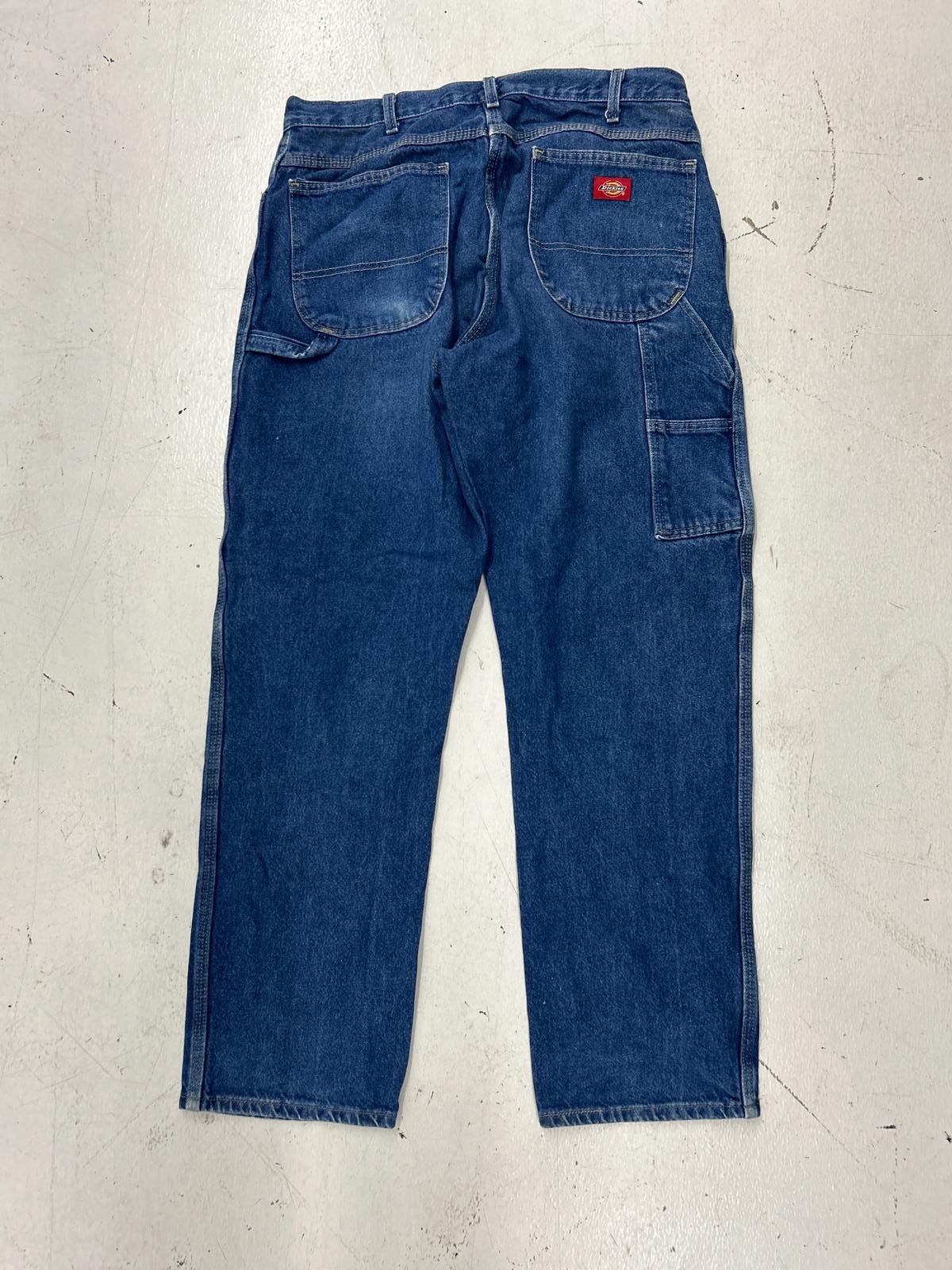 Dickies Cargo Denim Pants - Classic Blue Workwear Style