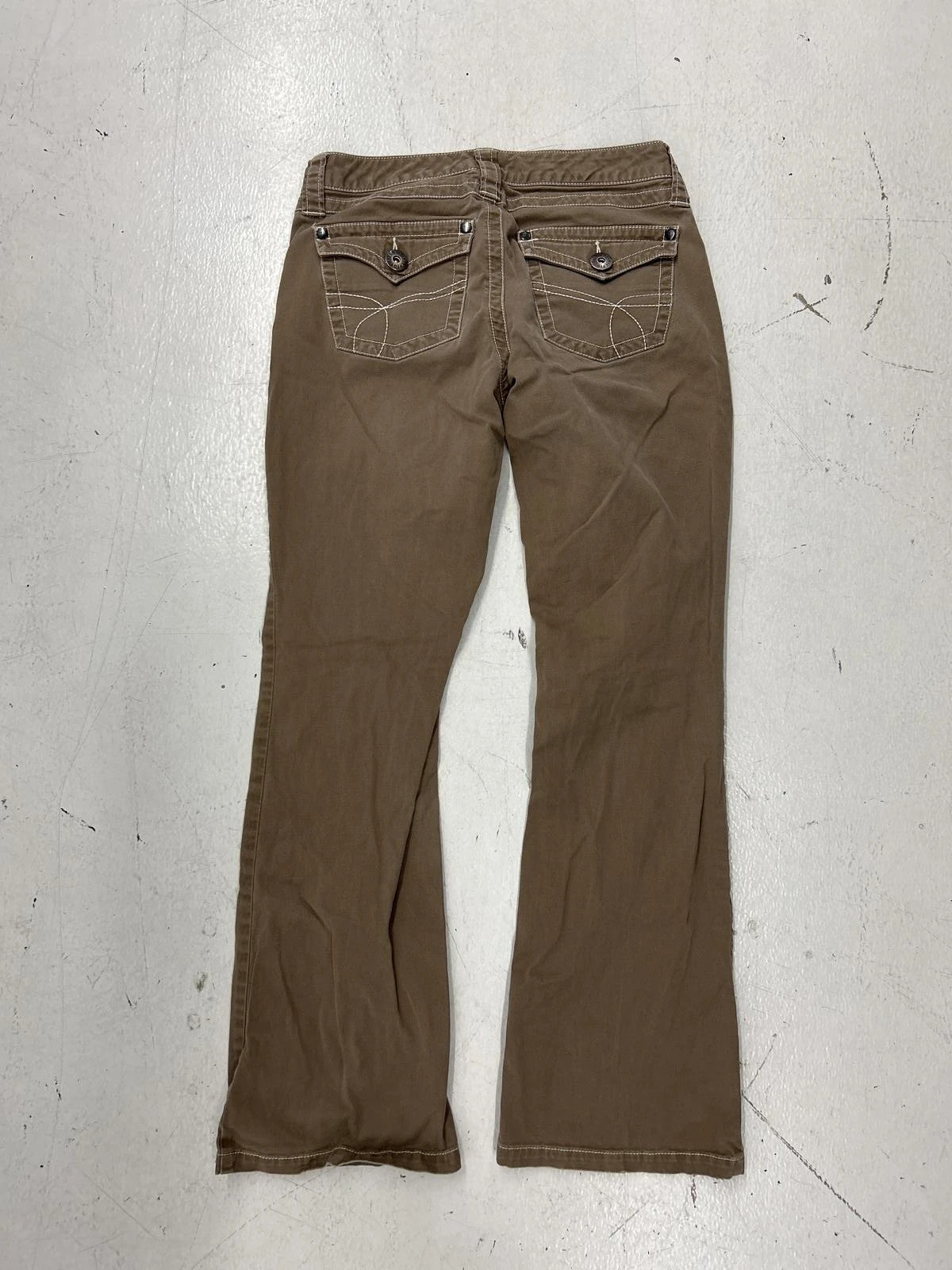 Stylish Brown Flared Jeans For Casual Wear