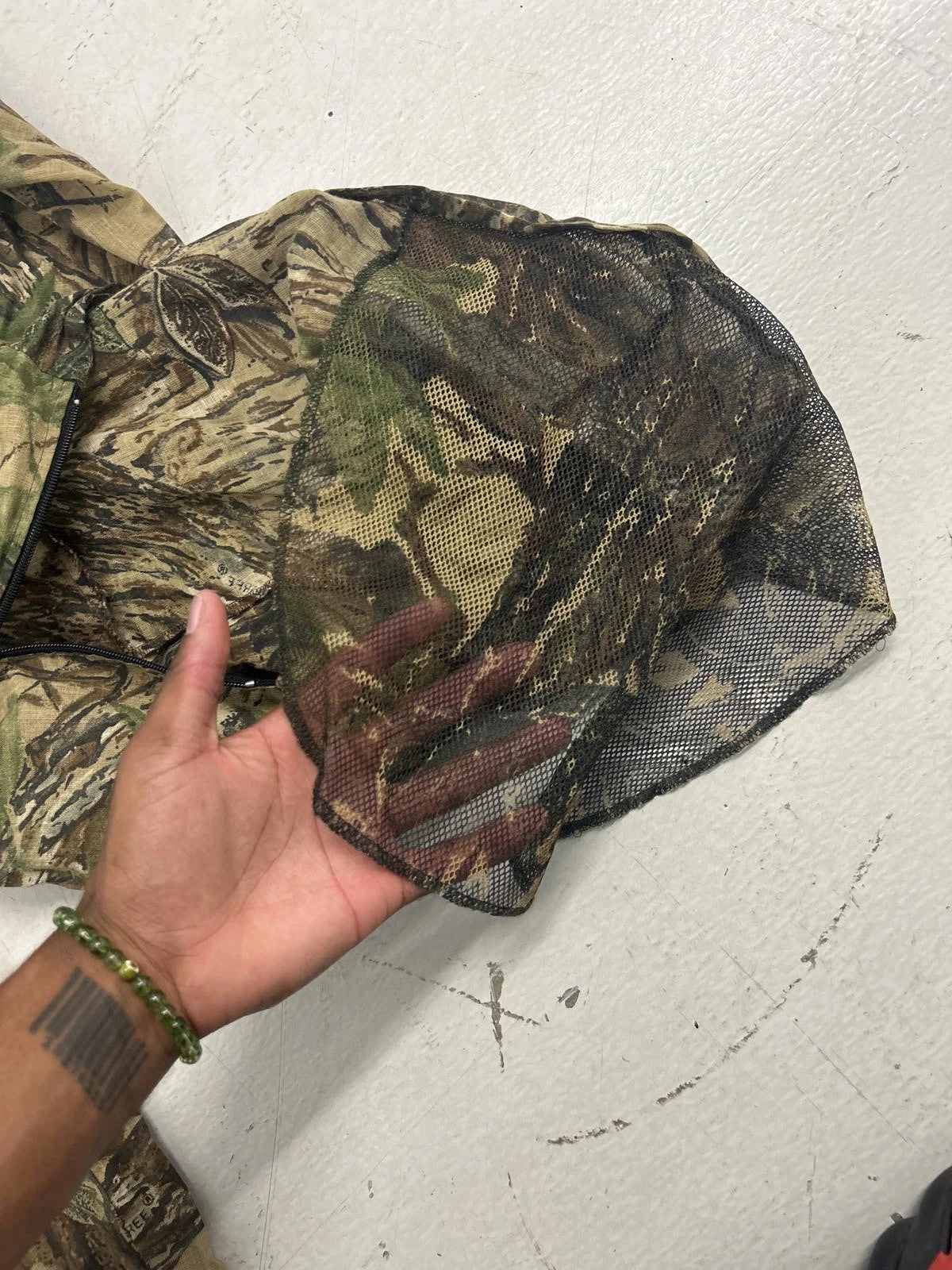 Men'S Camo Lightweight Hunting Jacket W Face Shield