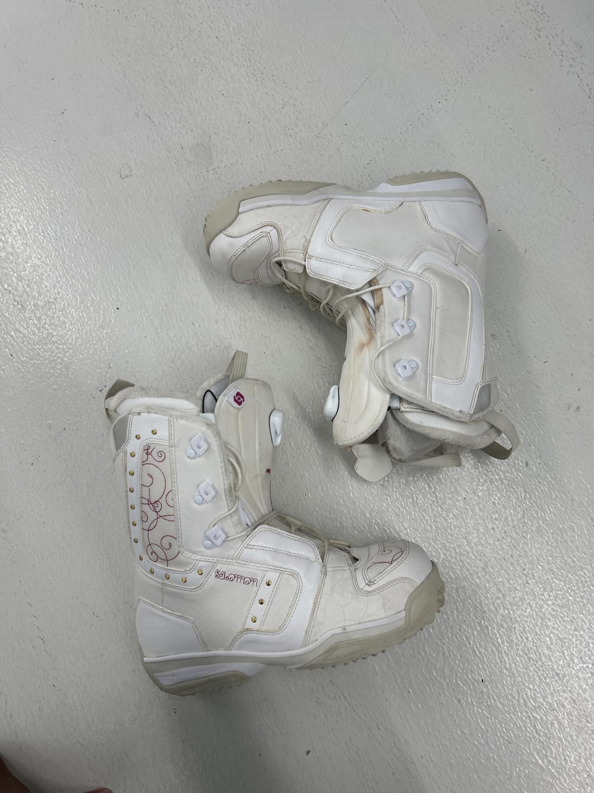 Salomon White Snowboard Boots