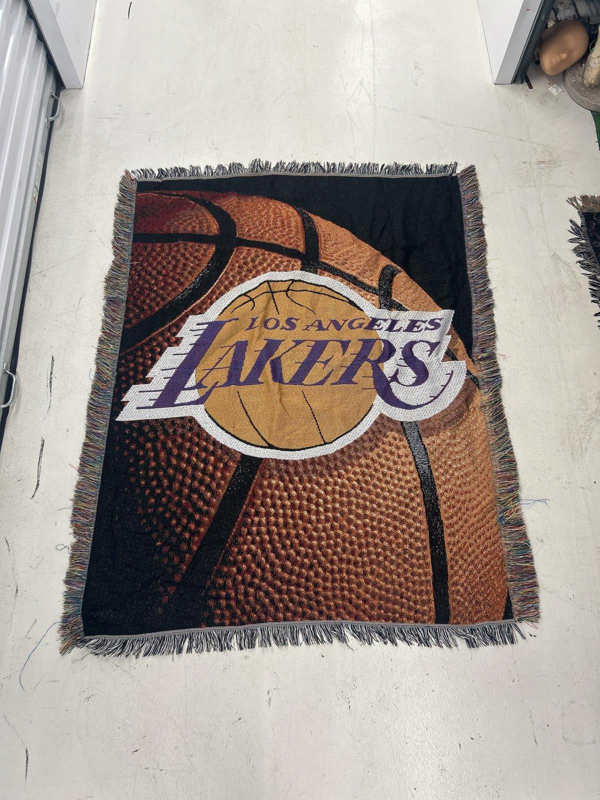 Los Angeles Lakers Basketball Tapestry Throw Blanket