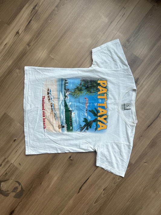 Vintage Pattaya Beach Graphic Tee - Medium