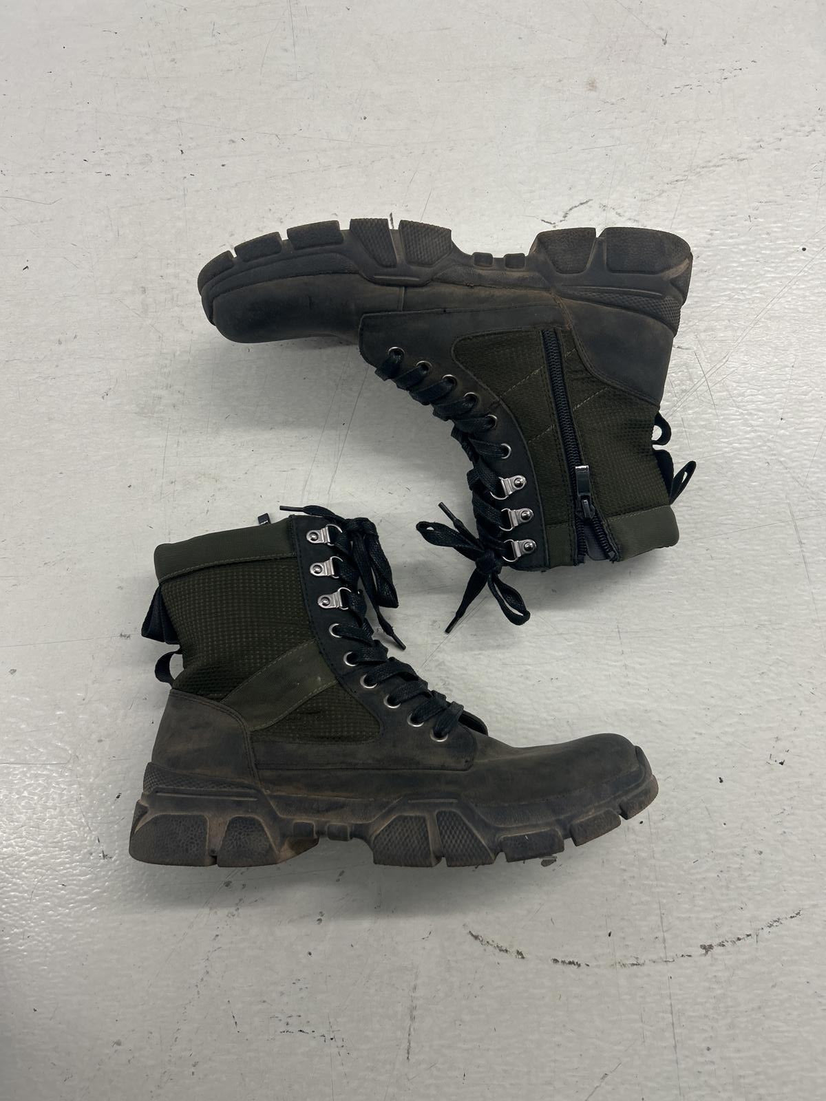 INC Tactical Combat Boots with Zipper - Olive Drab