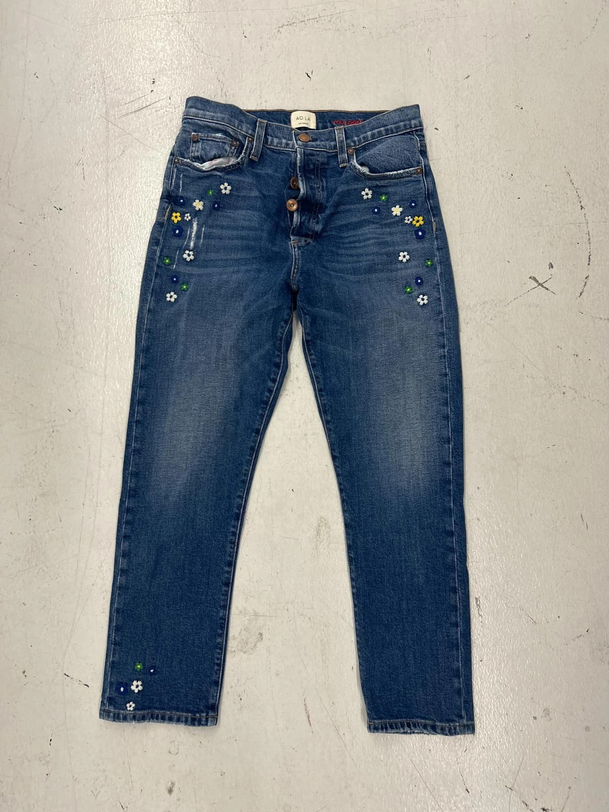 Stylish Embroidered Denim Jeans For Women