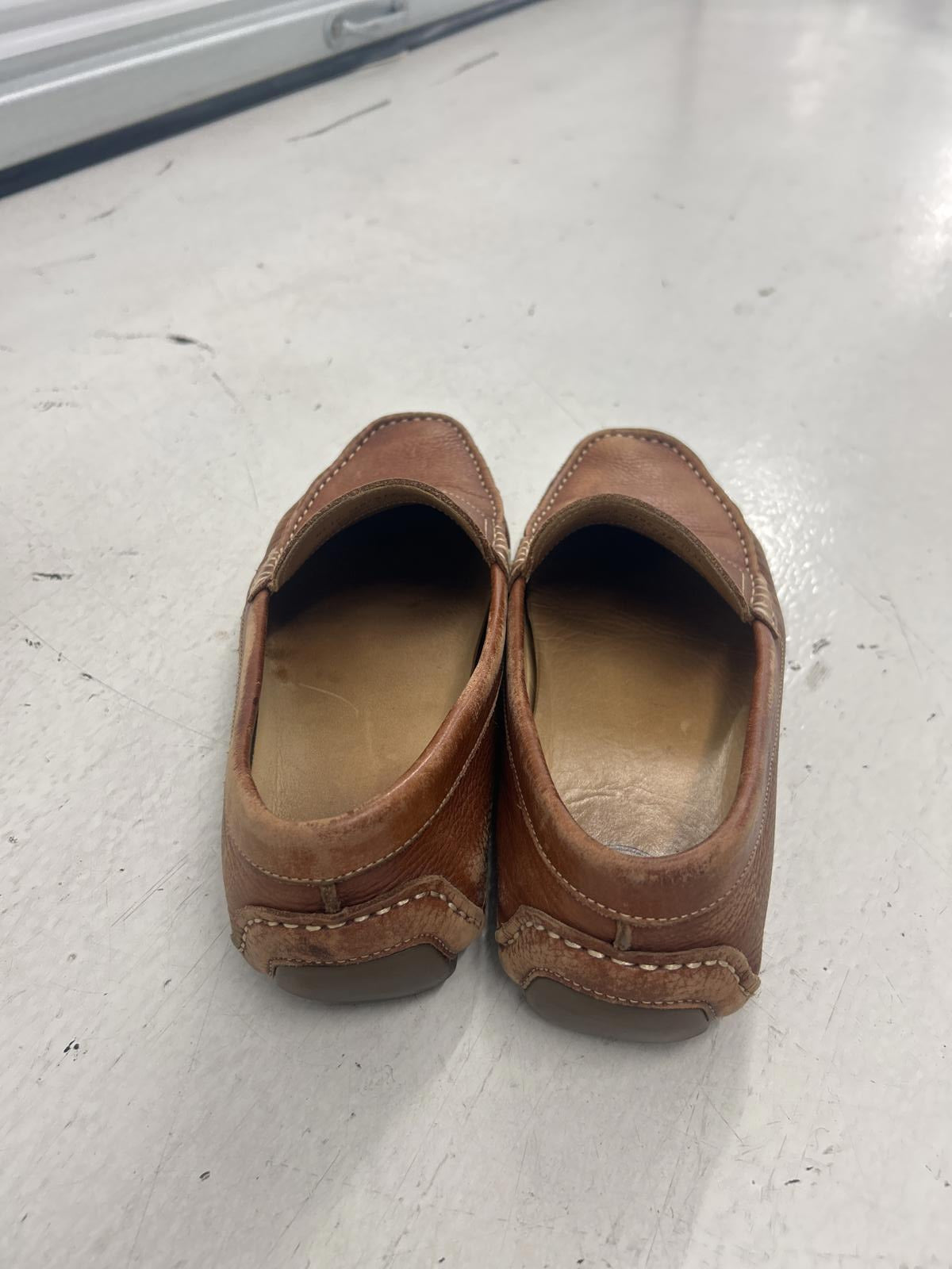 Casual Tan Brown Leather Loafers