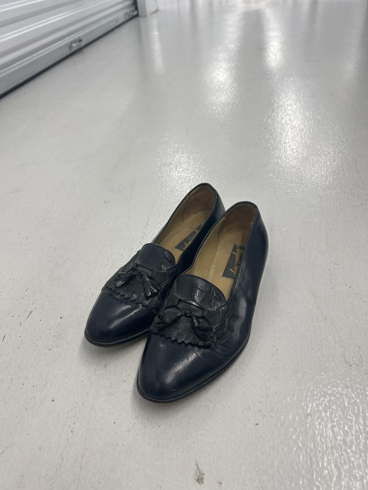 MA High Black Leather Loafers with Tassels