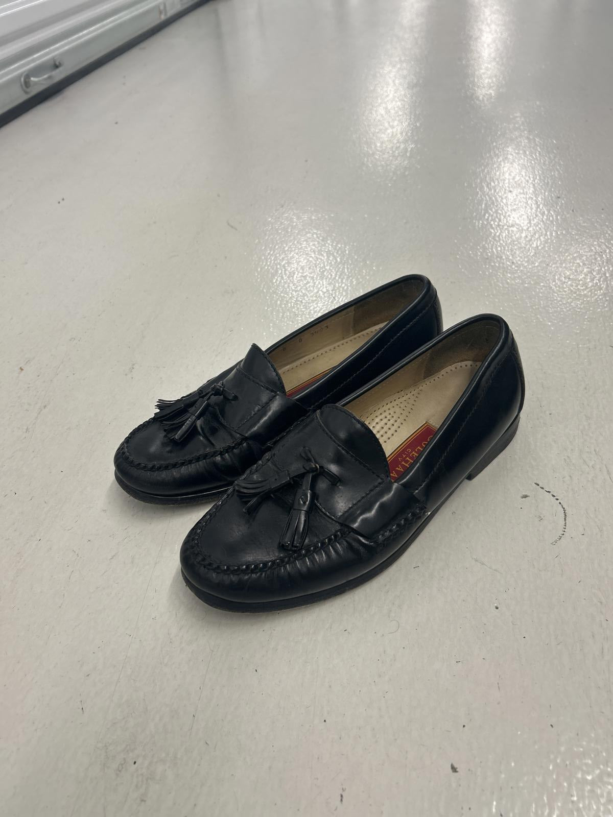 Cole Haan Classic Black Leather Loafers with Tassels