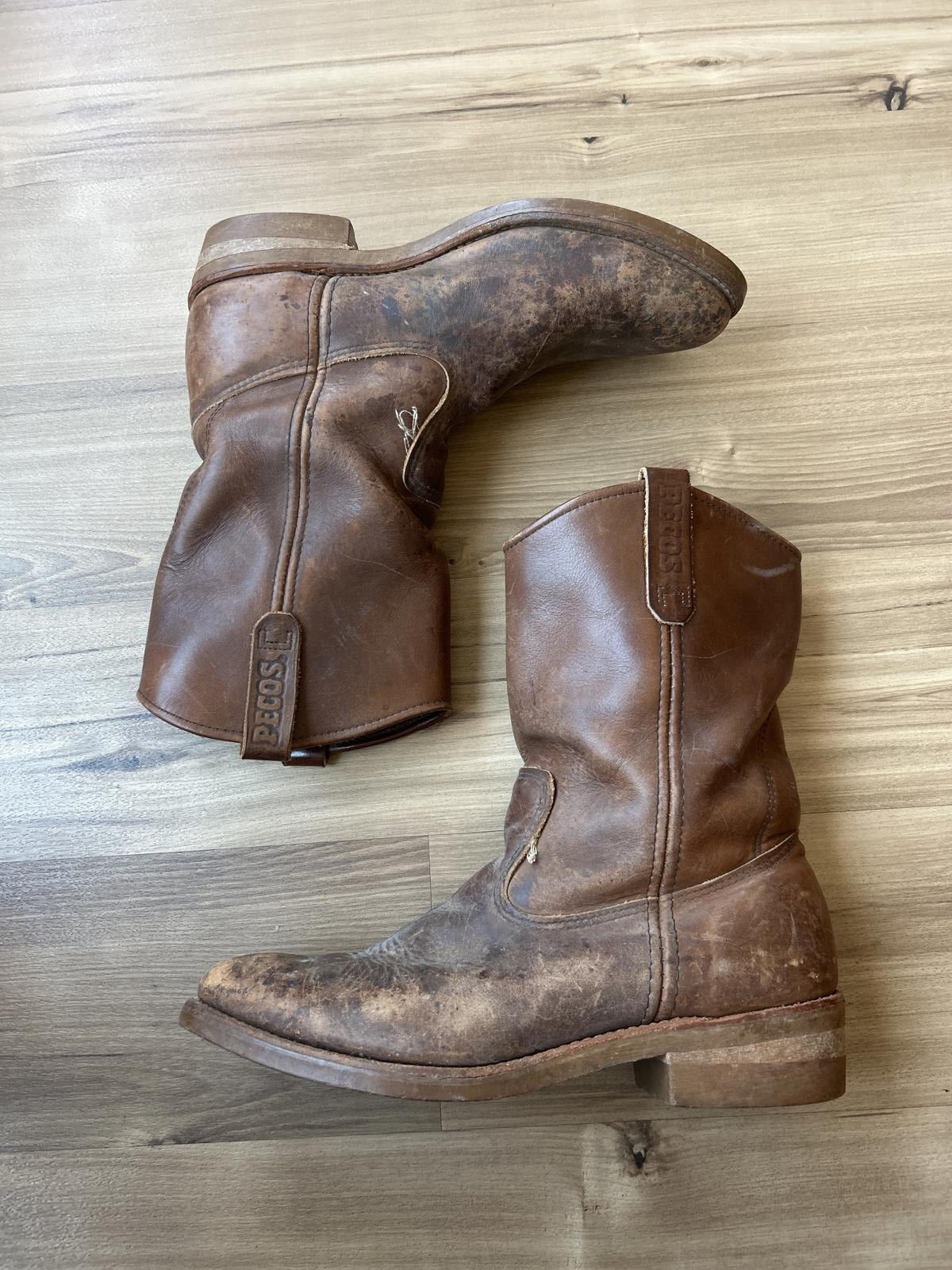 Red Wing Pecos Vintage Leather Cowboy Boots