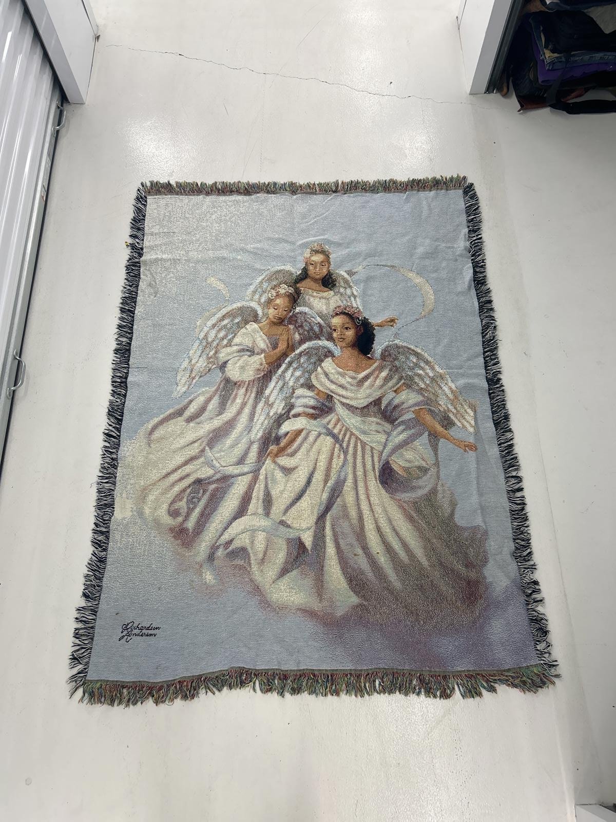 Enchanting Angel Tapestry Throw Blanket - Majestic Design