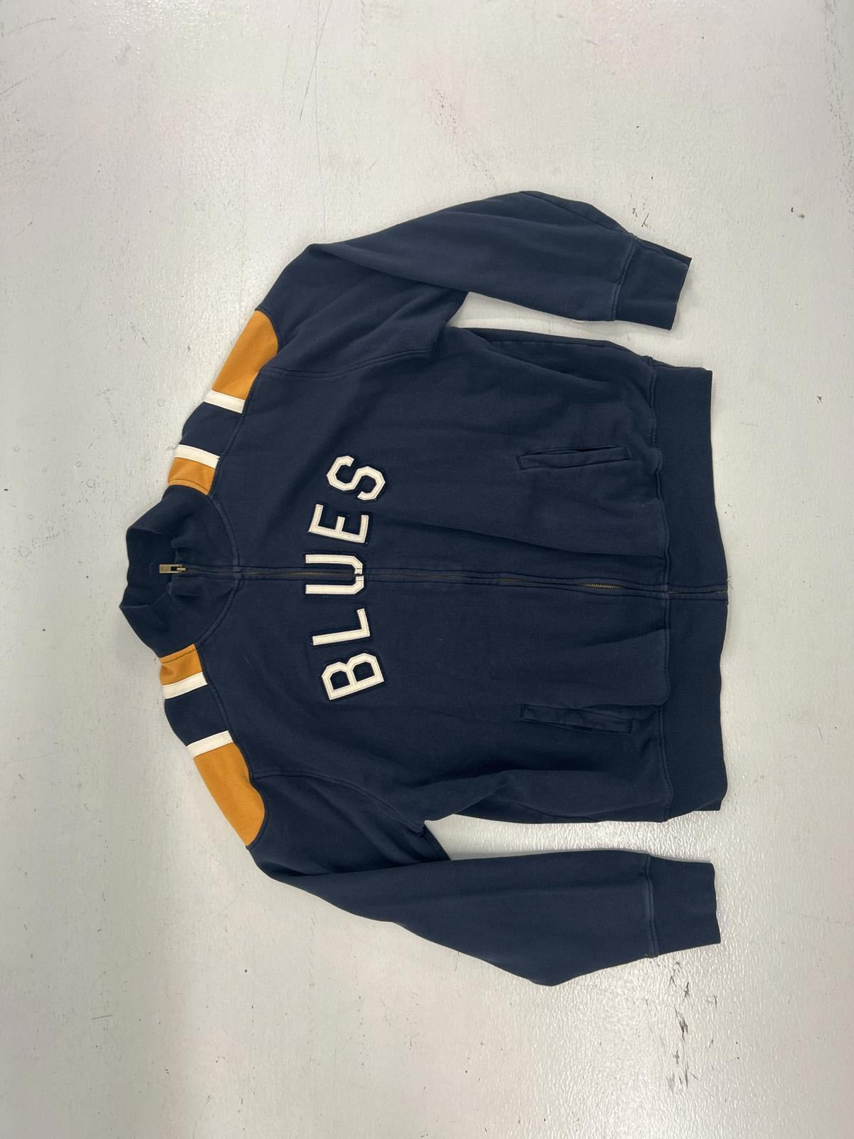 Old Time Hockey Blues Zip-Up Jacket - XXL