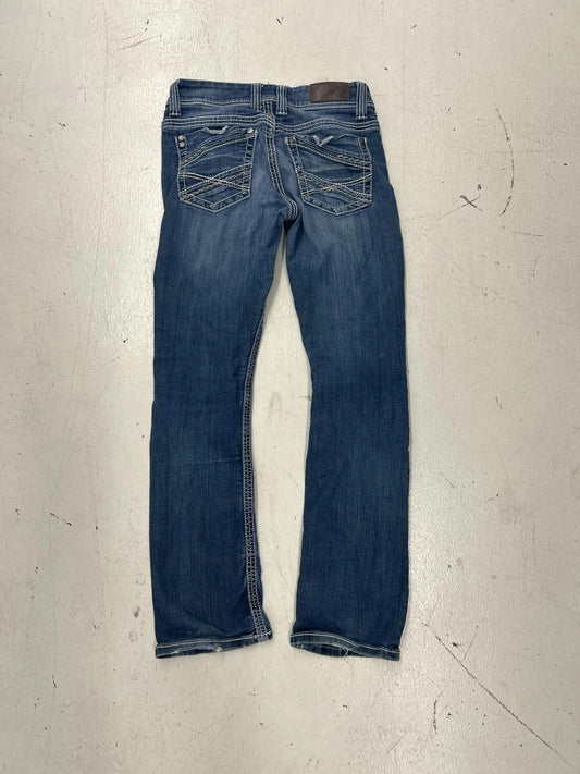 Bke Biker Blue Denim Jeans For Women