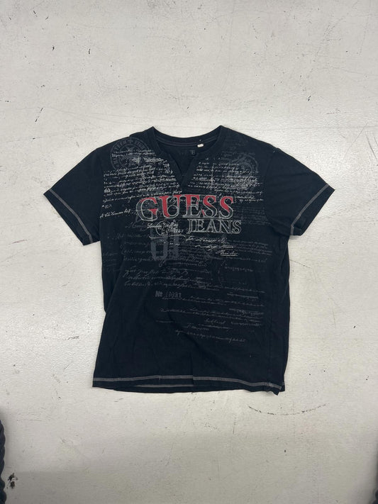 Men's Guess Jeans Gothic Graphic T-Shirt - Vintage Style