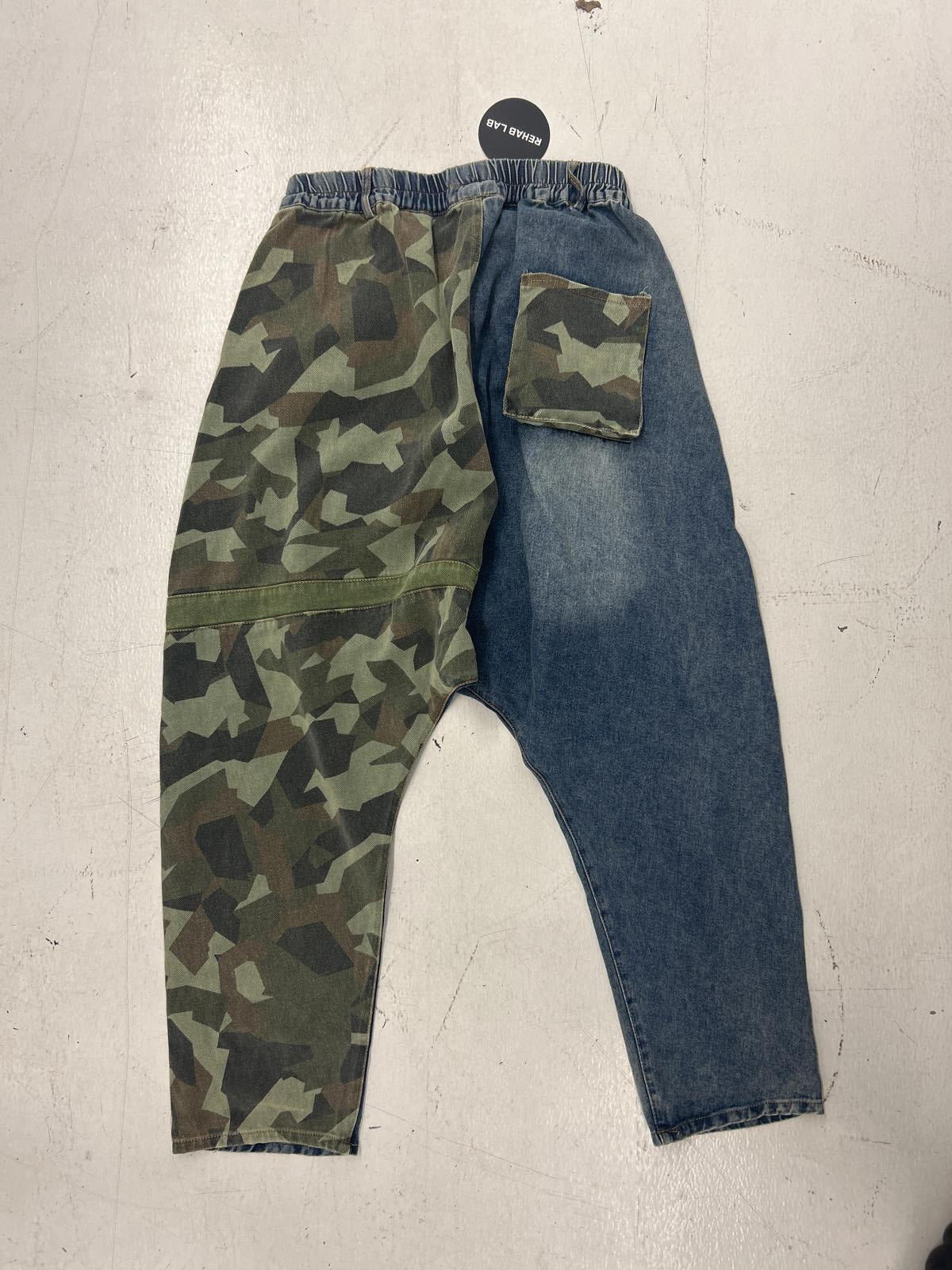 REHAB LAB Unique Camo Patchwork Pants