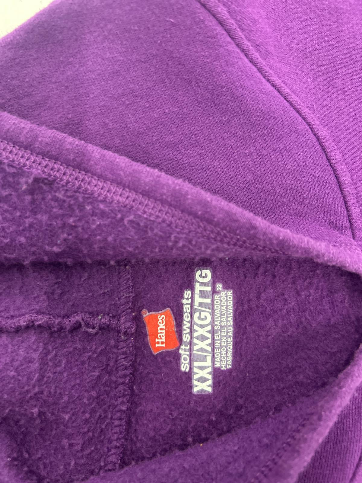 Hanes Purple Zip-Up Hoodie - Soft & Cozy