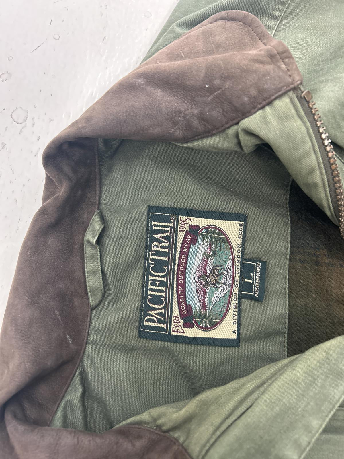 Pacific Trail Men's Bomber Jacket - Vintage Style Green